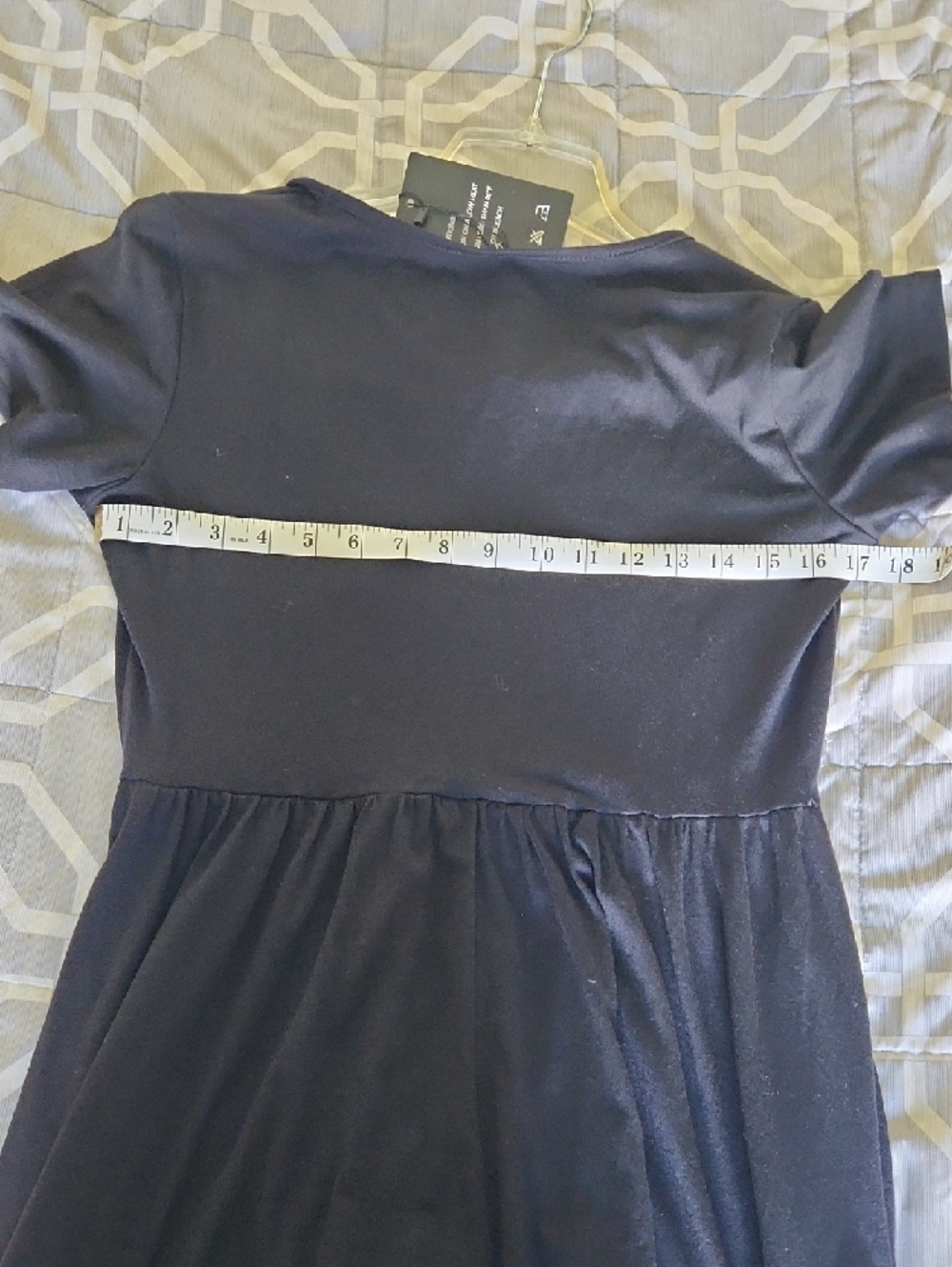 NWT Huukeay Black Short Sleeve Fit-and-Flare Dress Women's M Casual Summer Wear - Picture 5 of 7